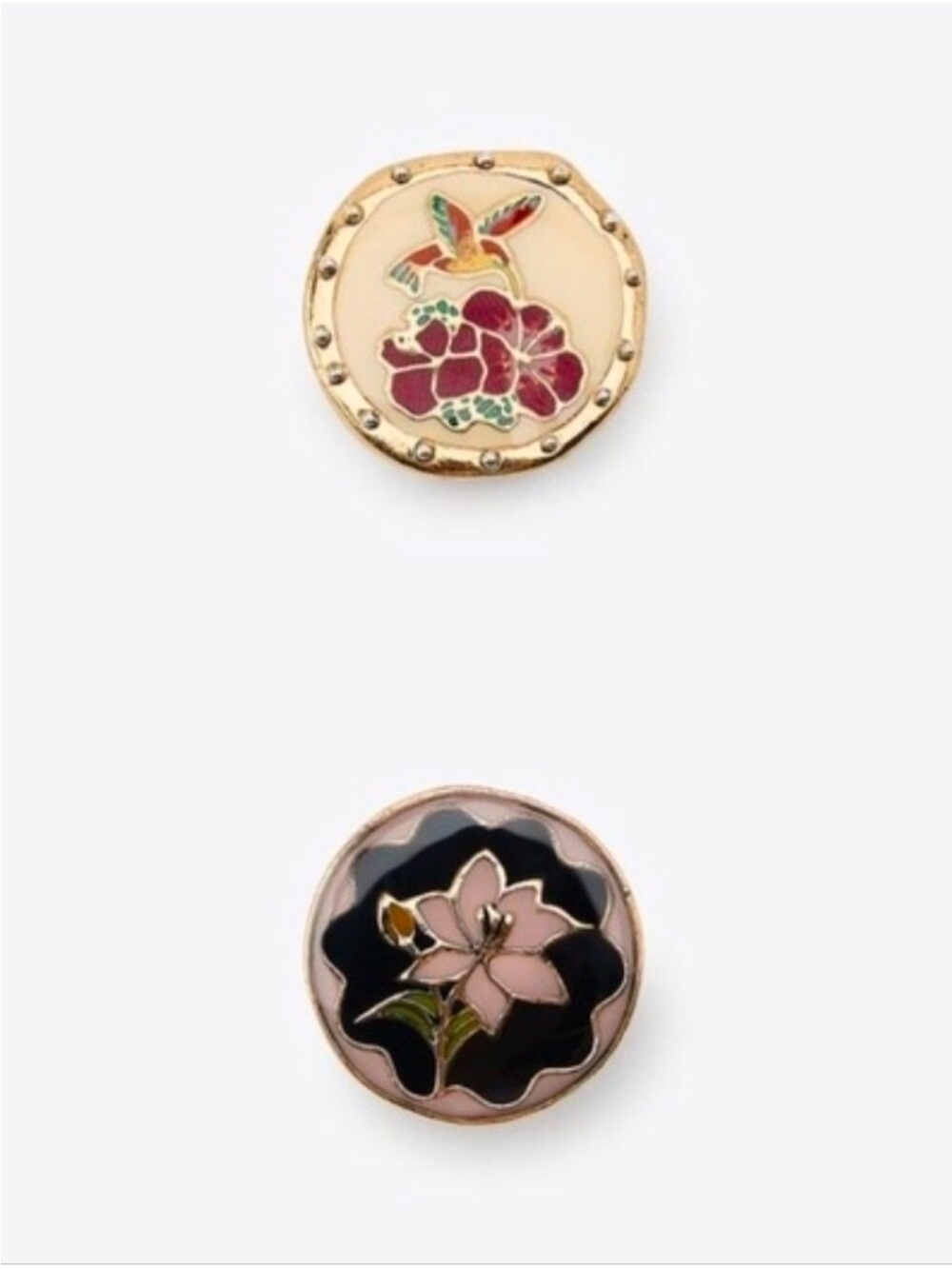 ZARA 2 Pack of Rings with Resin Piece NWT
